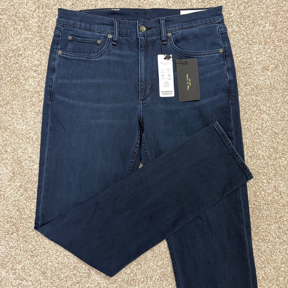 Rag & Bone Bayview Fit 2 Slim Jeans Mens 32x34 Dark Indigo Authentic Stretch